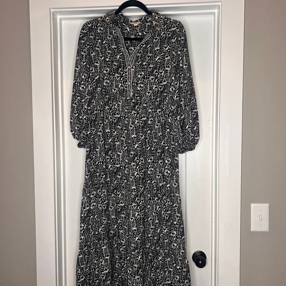 Max Studio London Floral Long Sleeve Maxi Dress Size Small - Picture 6 of 7